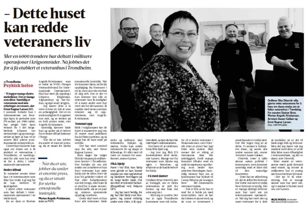 Nytt veteranhus i Trondheim?